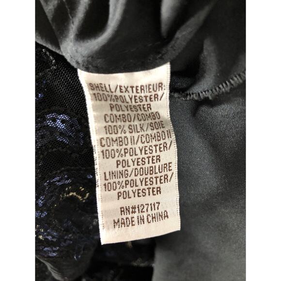 Badgley Mischka Midnight Swirl Gown Maxi Dress 4 - Picture 12 of 13